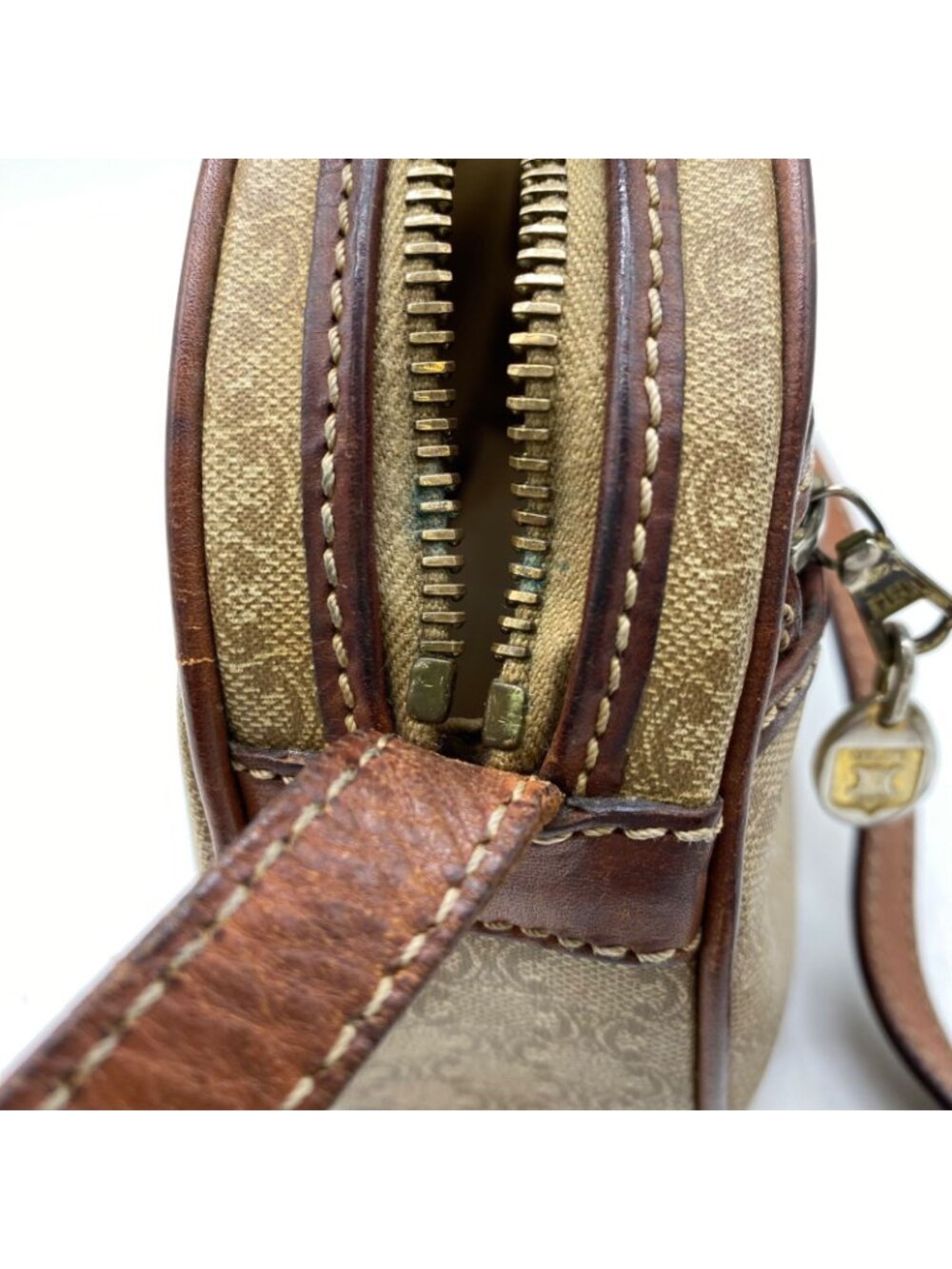 Celine Shoulder Bag Pochette White Macadam Travel - Picture 5 of 15